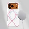 Voltuna Dėklas „Rožinė Lattice Elegance“ su MagSafe Apple iPhone 13-17 modeliams