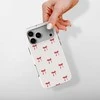Voltuna Dėklas „Scarlet Charm Bows“ su MagSafe Apple iPhone 13-17 modeliams