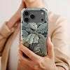 Voltuna Dėklas „Sidabrinis Leaf Elegance“ su MagSafe Apple iPhone 13-17 modeliams