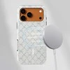 Voltuna Dėklas „Sky Mėlyna Lattice Bow“ su MagSafe Apple iPhone 13-17 modeliams