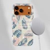 Voltuna Dėklas „Soft Blush Feathers“ su MagSafe Apple iPhone 13-17 modeliams