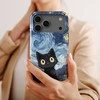 Voltuna Dėklas „Starry-Eyed Cat“ su MagSafe Apple iPhone 13-17 modeliams