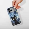 Voltuna Dėklas „Starry-Eyed Cat“ su MagSafe Apple iPhone 13-17 modeliams