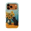 Voltuna Dėklas „Starry Sunflowers &amp; Cat“ su MagSafe Apple iPhone 13-17 modeliams