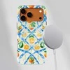 Voltuna Dėklas „Viduržemio Citrusų Ornamentas“ su MagSafe Apple iPhone 13-17 modeliams