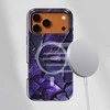 Voltuna Dėklas „Violetinė Crystal Shards“ su MagSafe Apple iPhone 13-17 modeliams