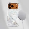 Voltuna Dėklas „Warm Baltas Marble Veins“ su MagSafe Apple iPhone 13-17 modeliams