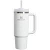 Termo puodelis Stanley Quencher H2.O FlowState 0,89 L - šerkšno baltos spalvos