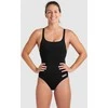 ARENA Women's Team Swimsuit Swim Pro Back Solid Juodas/Baltas