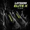LATSWIM Elite X Fins Juodas/Neon Žalias