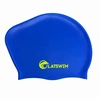 LATSWIM Long Hair Silicone Swim Cap Dark Mėlyna/Lime Žalias