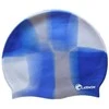 LATSWIM Multicolor Silicone Swim Cap Sidabrinis/Navy