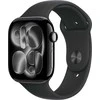 Apple Watch Series 11 GPS + Cellular 46mm Jet Black Aluminium Case with Black Sport Band - M/L - MFC44ET/A