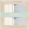 Blue Little Dutch swaddles 70 x 70 ´Vintage Sunny Stripes &amp; Pure Soft Mėlyna´