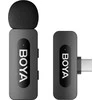 Mikrofonas BOYA BY-V10 V2.0 belaidis 2.4GHz - juoda
