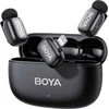 BOYA belaidis mikrofonas Mini 2-03 2.4GHz, dirbtinio intelekto valdomas triukšmo slopinimas su 2 siųstuvais ir 1 imtuvu (Lightning) Juodas EU