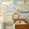 Little Dutch Photo Wallpaper fleece ´Safari Friends´ 300x280 cm