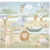 Little Dutch Photo Wallpaper fleece ´Safari Friends´ 300x280 cm