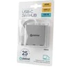 Platinet USB šakotuvas PLATINET medijos šakotuvas USB-C 3.2 GEN1 5GB/S 3IN1 HDMI 4K USB-A 3.2 USB-C PD 100W aliuminio [46241]