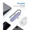Platinet USB šakotuvas PLATINET medijos šakotuvas USB-C į 4X USB-C 3.2 GEN2 + 2X USB-A 3.2 GEN1 + 1X USB-C PD 100W 7IN1 ALIUMINIS [46236]