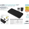 Išorinė baterija PLATINET 10000mAh PMPB10W705, juodos sp.