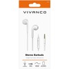 Vivanco ausinės Stereo Earbuds, baltos (61741)