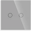 Dvipolis sensorinis jungiklio dangtelis Feelspot, pilkas, 86x86mm