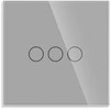Tripolis sensorinis jungiklio dangtelis Feelspot, pilkas, 86x86mm