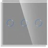 Tripolis sensorinis jungiklio dangtelis Feelspot, pilkas, 47x47mm