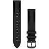 Garmin Acc, 18mm Band, Juodas Leather + Brushed Slate, WW/APAC