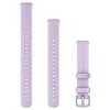 Garmin Lily 2 išmaniojo laikrodžio dirželis, 14 mm, violetinės spalvos silikoninis dirželis su sidabro spalvos detalėmis