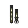 Garmin QuickFit 20 mm Silikoninis laikrodžio dirželis, Juoda/Geltonai žalia