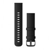Garmin Greitai atsegamas dirželis (22 mm), juoda oda su šlifuoto skalūno spalvos detalėmis