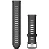Greitai atsegamas Quick Release Garmin laikrodžio dirželis, 20 mm, Juoda/Skalūno pilka
