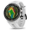 Išmanusis laikrodis Garmin Approach® S70 - 42 mm Juodas keraminis apvadas su baltu silikoniniu dirželiu