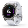 Išmanusis laikrodis Garmin epix™ Pro (Gen 2) – Sapphire Edition, 47 mm, Titano spalvos korpusas su baltos spalvos dirželiu