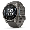 Išmanusis laikrodis Garmin fenix 9 – 43mm, Titanium with Pebble Pilkas Silicone Band