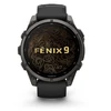 Išmanusis laikrodis Garmin fēnix® 9 – 47mm, Tamsiai pilkas, DLC titanas, su juodu silikoniniu dirželiu | 010-04762-11