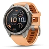 „Garmin fenix 9 Pro“ išmanusis laikrodis, „inReach“, 43 mm, titano korpusas su „Shell Rožinė“ / „Autumn Oranžinis“ spalvos silikonine apyranke