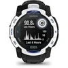 Išmanusis laikrodis Garmin Instinct 3 – 50 mm, Solar, Baltojo akmens spalvos su juodu / mėlynu dirželiu