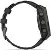 Išmanusis laikrodis Garmin Fenix 8 51 mm, Solar, Sapphire, Pilkos anglies spalvos DLC titanas su juodos / pilkos akmenukų spalvos silikoniniu dirželiu