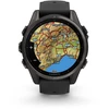 Išmanusis laikrodis Garmin Fenix 8 – 43 mm, AMOLED Sapphire, Pilkos anglies spalvos DLC titanas su juodos / pilkos akmenukų spalvos silikoniniu
