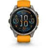 Išmanusis laikrodis Garmin Fenix 8 - 47 mm, AMOLED Sapphire, Titanas su oranžiniu / grafito spalvos silikoniniu dirželiu