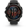 Išmanusis laikrodis Garmin Fenix 8 – 43 mm, AMOLED Sapphire, Pilkos anglies spalvos DLC titanas su juodos / pilkos akmenukų spalvos silikoniniu