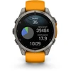 Išmanusis laikrodis Garmin Fenix 8 - 47 mm, AMOLED Sapphire, Titanas su oranžiniu / grafito spalvos silikoniniu dirželiu