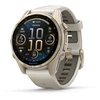 Išmanusis laikrodis Garmin Fenix 8 – 43 mm, AMOLED Sapphire, Šviesaus aukso ir rūko pilkos / tamsios smiltainio spalvos silikoninis dirželis