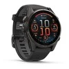 Išmanusis laikrodis Garmin Fenix 8 – 43 mm, AMOLED Sapphire, Pilkos anglies spalvos DLC titanas su juodos / pilkos akmenukų spalvos silikoniniu