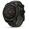 Išmanusis laikrodis Garmin Fenix 8 51 mm, Solar, Sapphire, Pilkos anglies spalvos DLC titanas su juodos / pilkos akmenukų spalvos silikoniniu dirželiu