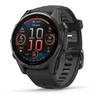 Išmanusis laikrodis Garmin Fenix 8 – 43 mm, AMOLED Sapphire, Pilkos anglies spalvos DLC titanas su juodos / pilkos akmenukų spalvos silikoniniu