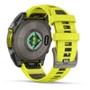 Išmanusis laikrodis Garmin Fenix 8 47mm, Solar, Sapphire, Titanas su ryškiai geltonu / grafito spalvos silikoniniu dirželiu